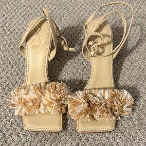 Sam Edelman Cream Floral Heels